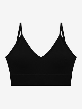 ブラック シームレス ディープV キャミソール バックレス タンクトップ ワードローブの不具合防止 ストラップレス プラスサイズ ブラ