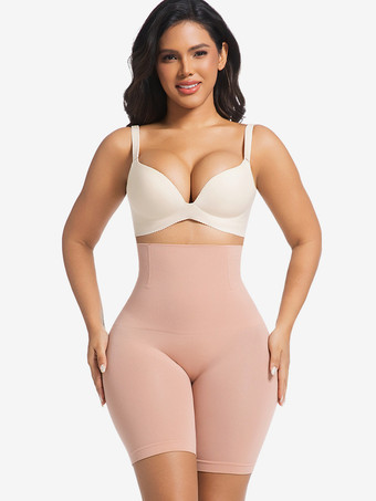 ソフトピンク産後用ハイウエストシェイピングショーツ プラスサイズ お腹周りをコントロール ヒップアップ ウエストニッパーガードル スクエアカットレッグ
