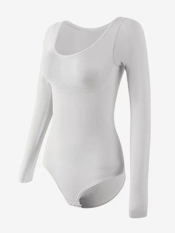 ランジェリー シェイプウェア コーヒーブラウン 長袖 シームレス 長袖 ボディスーツ スリミングシェイパー プラスサイズ お腹コントロール スカルプティングアンダーウェア