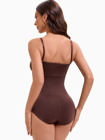 ランジェリー シェイプウェア ブラック ノースリーブ バックレス ストラップ ネックボタン 調節可能 ブラレット ボディスーツ シームレス シェイパー 取り外し可能パッド フックアイフロント