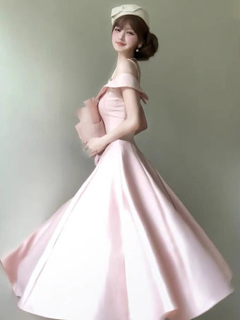 ピンクの妖精ロリータドレス オフショルダー ストラップレス ロリータドレス