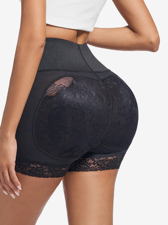 ランジェリー シェイプウェア ブラック プラスサイズ ヒップアップ シェイプアップショーツ ハイウエスト お腹コントロール パッド入りヒップ カーヴィーシルエット