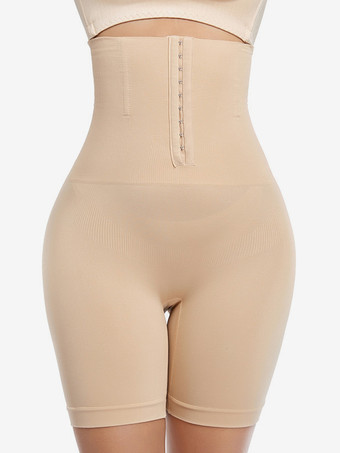肌色ランジェリー シェイプウェア ヌード フロントボタン ボタン 調節可能 ハイウエスト シェイピングショーツ プラスサイズ フックアイ お腹コントロール シームレス ヒップリフト