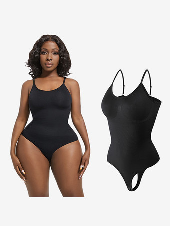 ブラック ランジェリー シェイプウェア コーヒーブラウン ノースリーブ ストラップ ネック 産後リカバリー フルフィギュアサポート 内蔵バストリフト 上向きサポート シームレスお腹コントロール