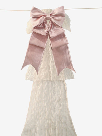 ゴシックロリータアクセサリー ホワイトリボントレイン