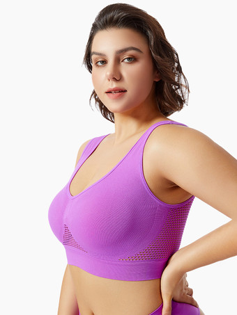 オープンバックヨガブラ 薄手 パッドなし ワイヤレス リフティングフィット プラスサイズ セクシー メッシュ ワークアウト クロップトップ