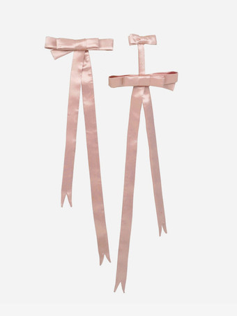 クラシックロリータアクセサリー ピンクのリボン