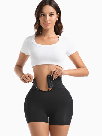 プラスサイズ 調節可能 シェイプアップショーツ レディース フックアイウエスト 取り外し可能ヒップパッド 曲線美ヒップリフト