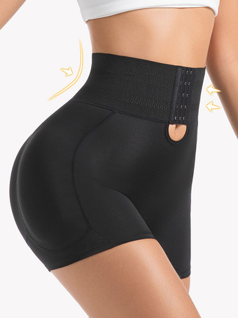 プラスサイズ 調節可能 シェイプアップショーツ レディース フックアイウエスト 取り外し可能ヒップパッド 曲線美ヒップリフト