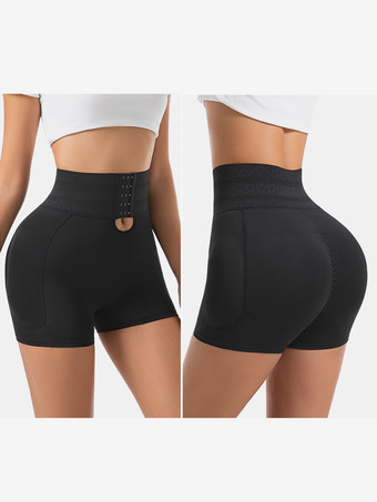 プラスサイズ 調節可能 シェイプアップショーツ レディース フックアイウエスト 取り外し可能ヒップパッド 曲線美ヒップリフト