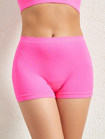 ローズレッド目に見えない安全ショーツ。シームレスで滑りにくく、衣服の不具合を防ぐ。アウターとしても着用できる軽量バイカーショーツ。