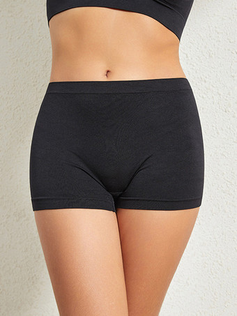 ブラック 目に見えない安全ショーツ。シームレスで滑りにくく、衣服の不具合を防ぐ。アウターとしても着用できる軽量バイカーショーツ。