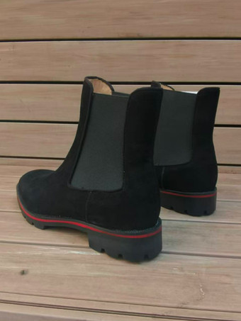 Botas Chelsea de ante para hombre botines de ante con punta redonda