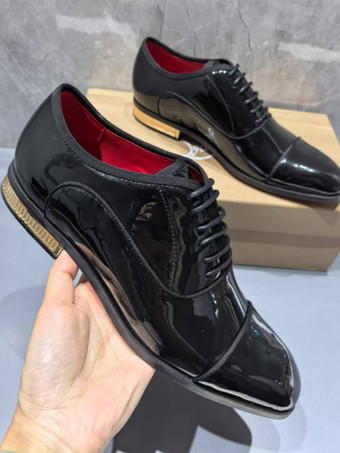 Zapatos de vestir para hombre con punta cuadrada y punta de ala para boda y fiesta.