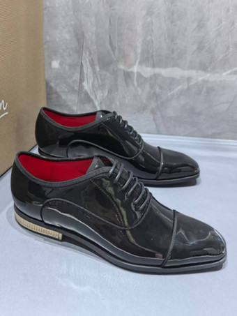 Zapatos de vestir para hombre con punta cuadrada y punta de ala para boda y fiesta.