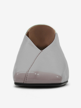 レディース バレエフラット スクエアトゥ スリッポン フラットシューズ