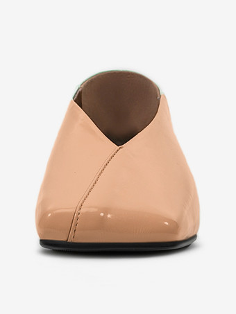 レディース バレエフラット スクエアトゥ スリッポン フラットシューズ