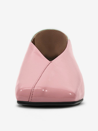 レディース バレエフラット スクエアトゥ スリッポン フラットシューズ