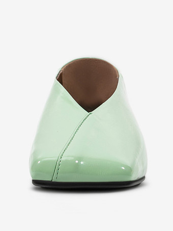 レディース バレエフラット スクエアトゥ スリッポン フラットシューズ