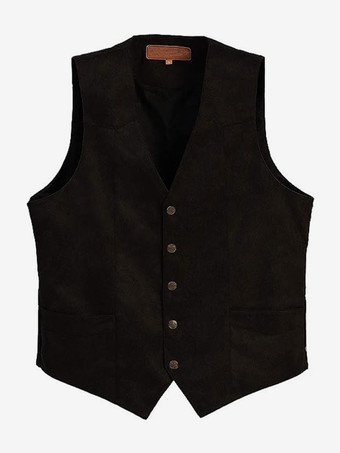 メンズスーツベスト Vネック スリムフィット カジュアル スエード ビジネス ノースリーブジャケット