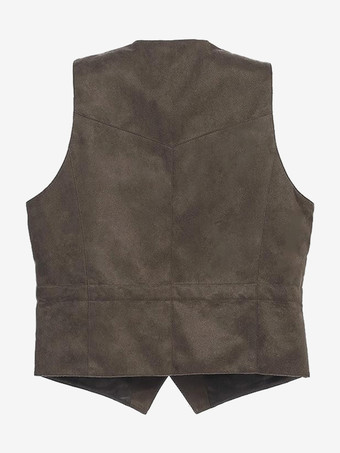 メンズスーツベスト Vネック スリムフィット カジュアル スエード ビジネス ノースリーブジャケット