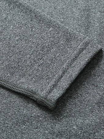 ユニセックス 下着セット フリース裏地 スリムフィット Vネック シームレス 上下