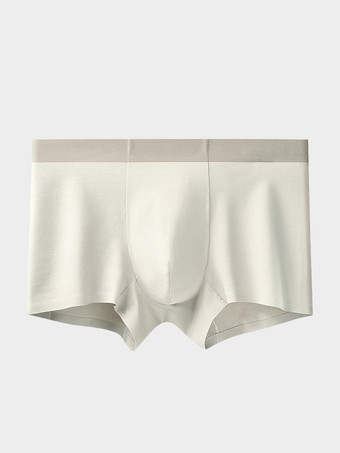 カーキ メンズ下着 100%コットン 柔らかく通気性のあるシームレスコットンボクサーブリーフ