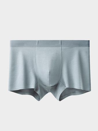 ライトグレー メンズ下着 100%コットン 柔らかく通気性のあるシームレスコットンボクサーブリーフ