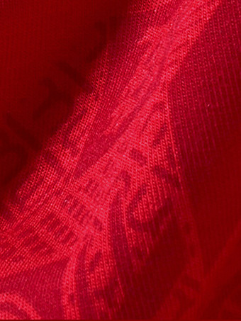 Conjunto de ropa interior y calcetines rojos para hombre sin costuras de tiro medio para el año de nacimiento.