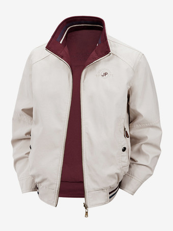 メンズコットンジャケット スタンドカラー カジュアル ワークウェア 耐久性 マルチポケット アウターウェア