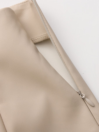 ハイウエスト フェイクレザー サイドスリット ボディコンミニスカート レディース 2026