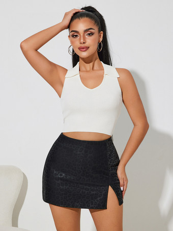 ハイウエスト フェイクレザー サイドスリット ボディコンミニスカート レディース 2026