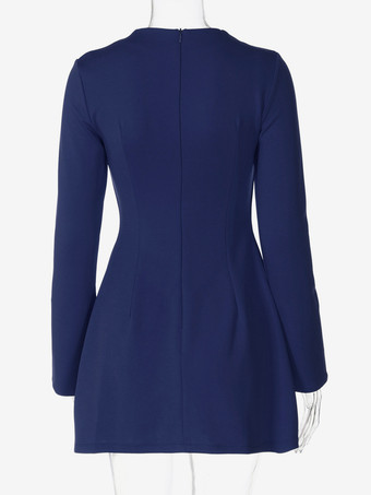 Mini abito aderente minimalista a maniche lunghe per donna 2026