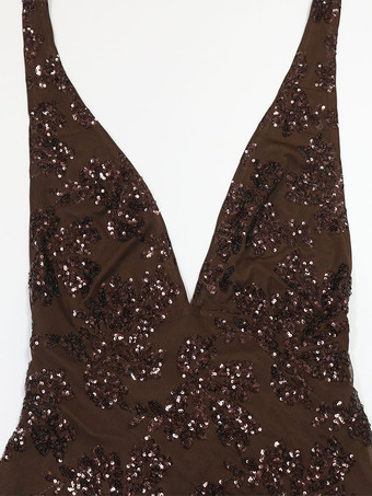 深めのVネック、スパンコール、花柄、ホルターネック、バックレス、ボディコン、マキシ丈ドレス（レディース、2026年）