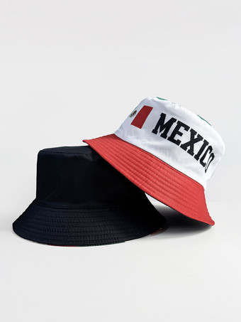 Sombrero para el sol con la bandera de México sombrero para animar a los fanáticos sombrero de pescador con la bandera nacional de la Copa del Mundo