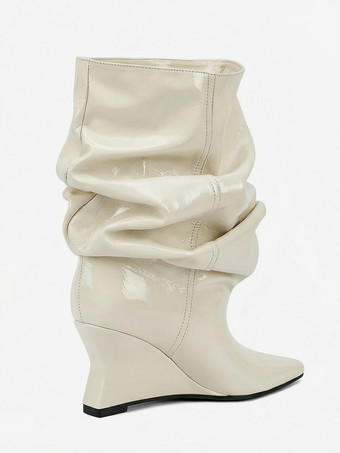 Botines de mujer con punta puntiaguda y tacón de cuña