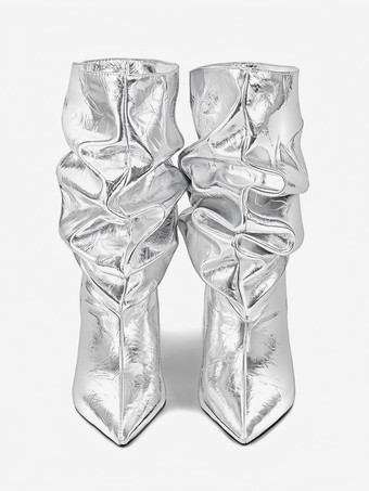 Botines de mujer con punta puntiaguda y tacón de cuña