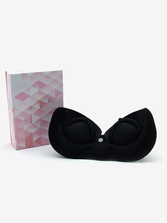 negro Lencería Pasties Formal Noche Poliéster Triángulo Nude Lift Push Up Sujetador Sin Tirantes