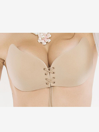 Lingerie Acrilico Sottoseno Nude Push Up Invisibile Coulisse Ali di Farfalla Reggiseno Invisibile