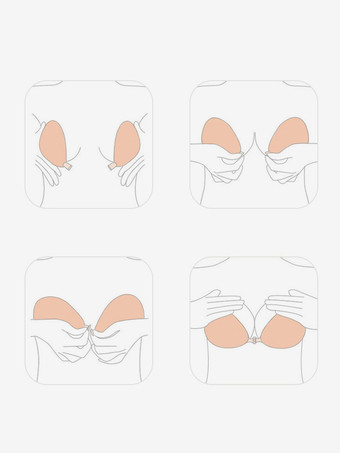 Copricapezzoli invisibili con ferretto in viscosa a triangolo con paillettes color carne