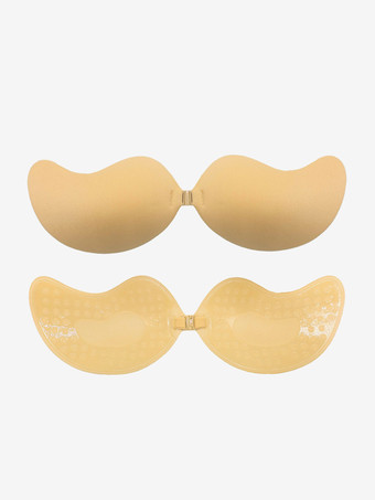 Color nude  Cubrepezones invisibles con cierre frontal y botones sin tirantes para fiesta de graduación