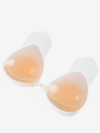 Copricapezzoli invisibili con ferretto in viscosa a triangolo con paillettes color carne