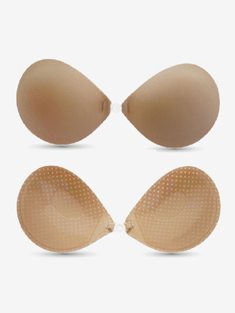 Cubrepezones invisibles con realce sin tirantes de acrílico y color piel.