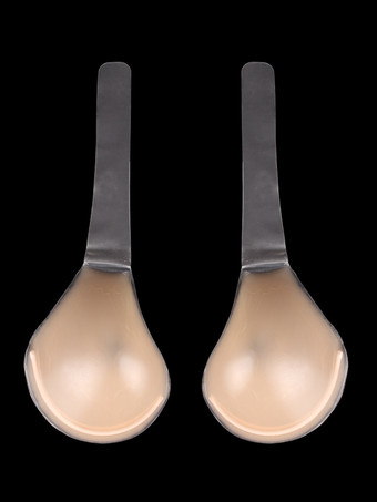 Cubrepezones adhesivos invisibles con realce y triángulos color piel