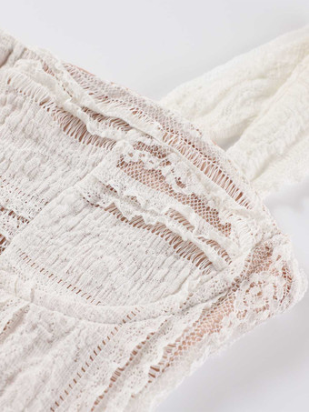 Abito lungo senza maniche in pizzo a sirena con dettaglio bustier per donna 2026