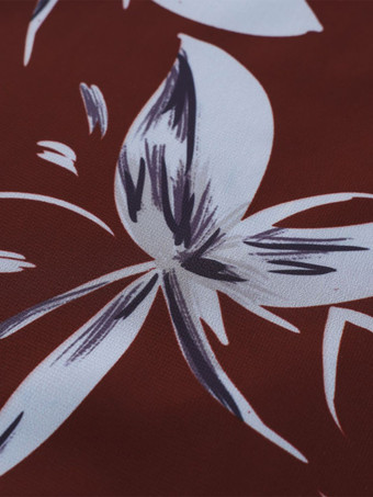 Vestido maxi retro ajustado de manga larga con estampado floral para mujer 2026