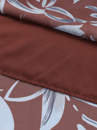 Vestido maxi retro ajustado de manga larga con estampado floral para mujer 2026