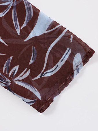 Vestido maxi retro ajustado de manga larga con estampado floral para mujer 2026