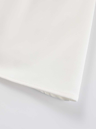 Vestido corto blanco sin mangas con vuelo en forma de A para mujer 2026