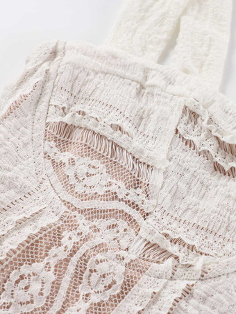 Abito lungo senza maniche in pizzo a sirena con dettaglio bustier per donna 2026